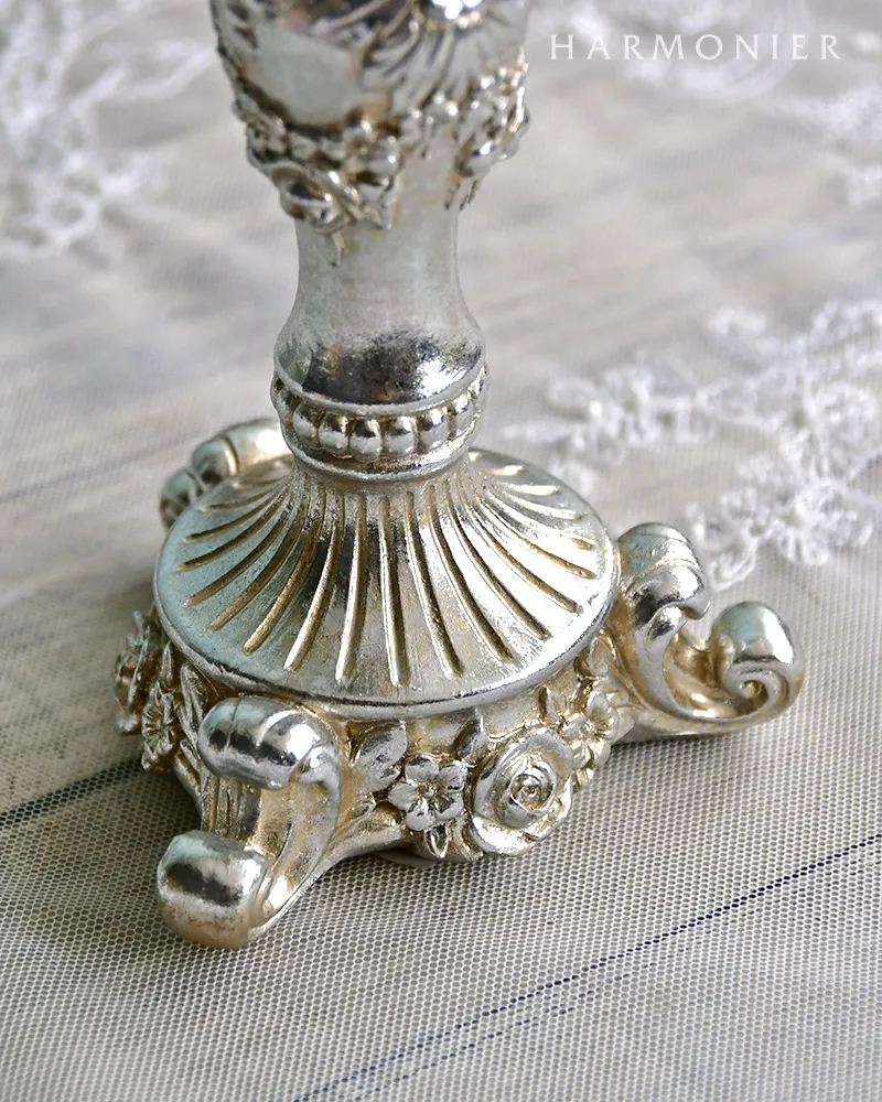 ローズテーパーキャンドルホルダー/シャンパン｜クリスマス雑貨の通販