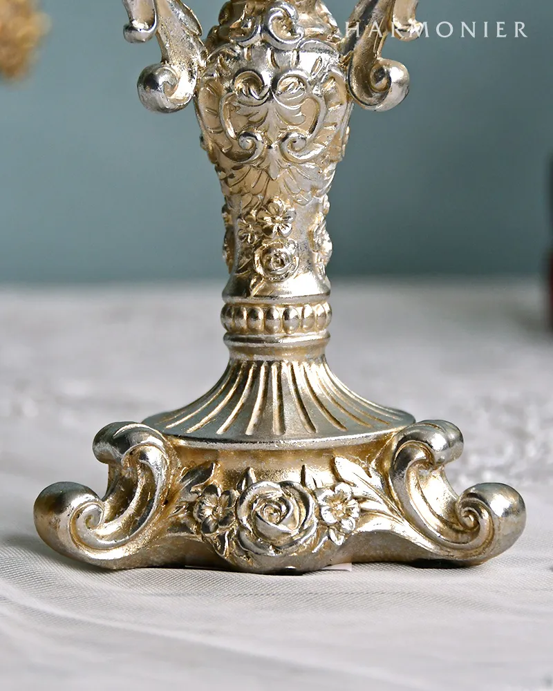 ローズピラーキャンドルホルダー/シャンパン｜クリスマス雑貨の通販