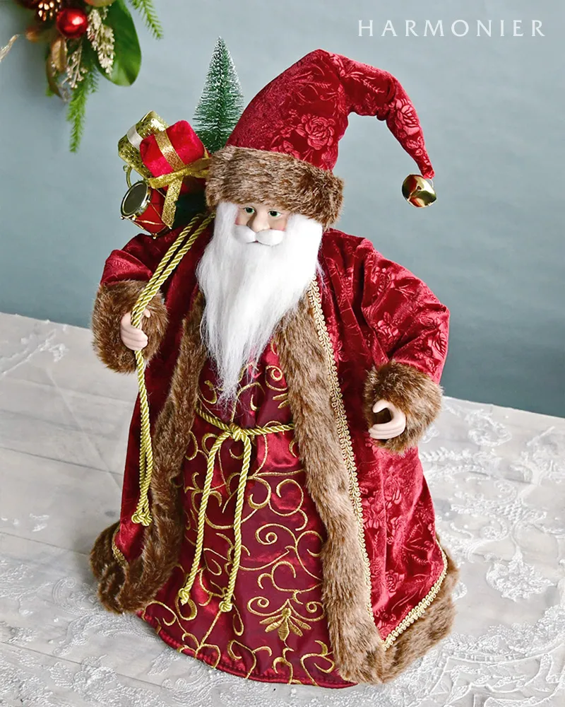 ツリートップサンタクロース/バーガンディ50cm｜クリスマス雑貨の通販