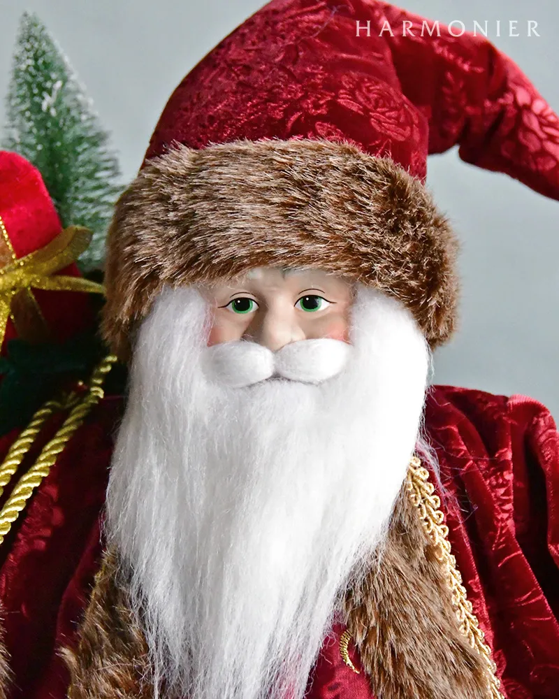 ツリートップサンタクロース/バーガンディ50cm｜クリスマス雑貨の通販