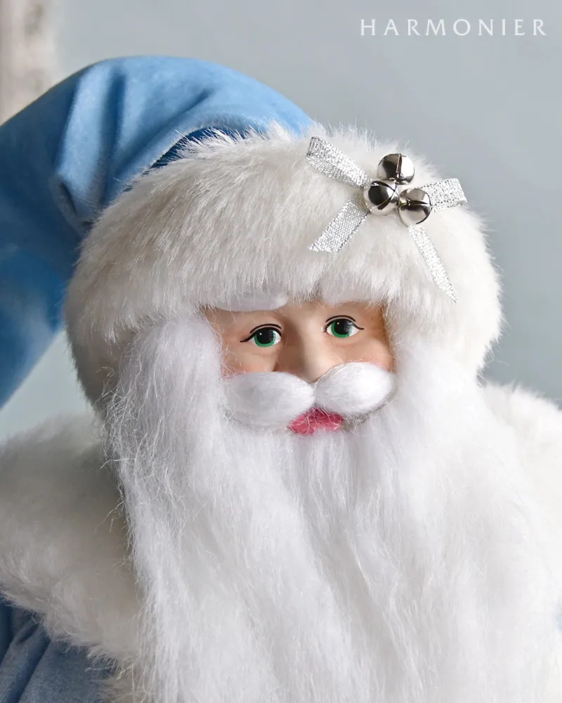 サンタクロースフィギュア/ウインターブルー50cm（R） サンタクロースフィギュア/ウインターブルー50cm｜クリスマス雑貨の