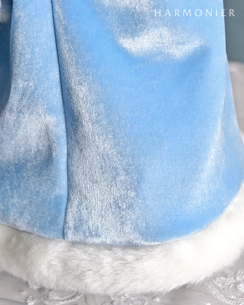 サンタクロースフィギュア/ウインターブルー50cm｜クリスマス雑貨の