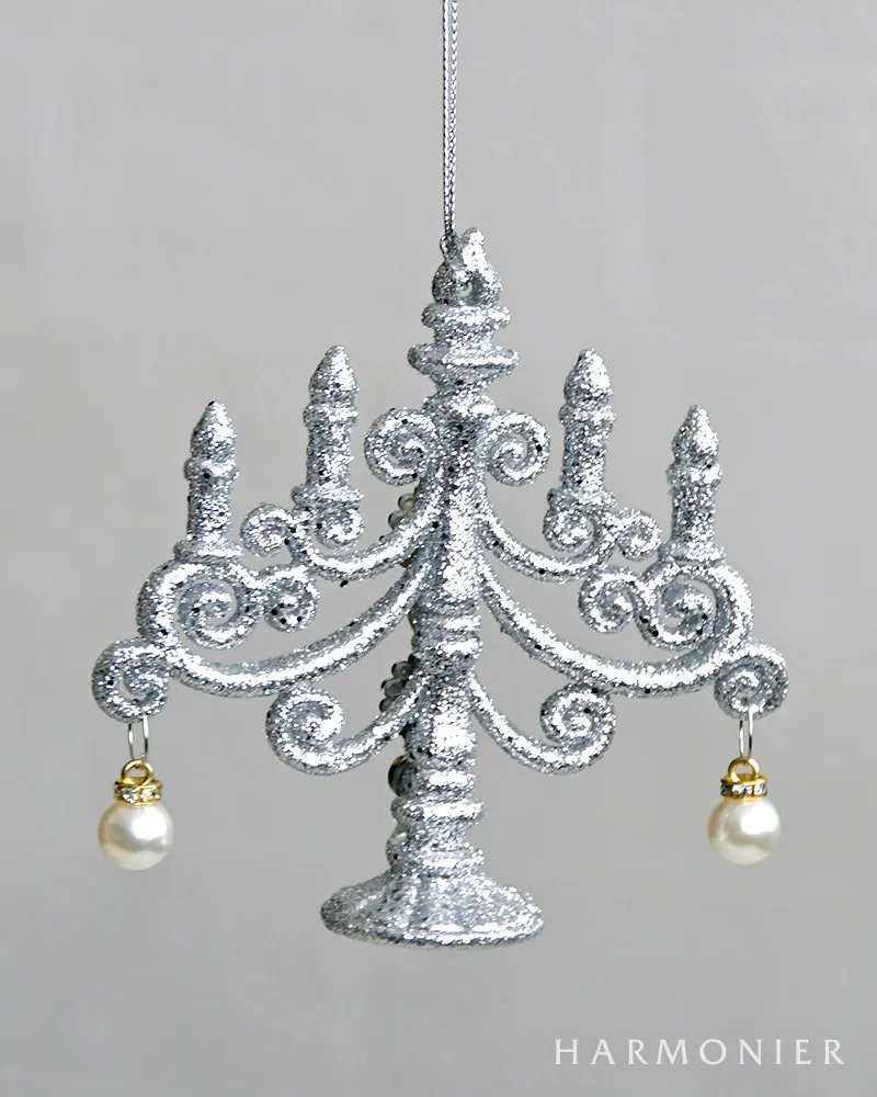 シャンデリアスタンドオーナメント（ゴールド/シルバー）｜クリスマス
