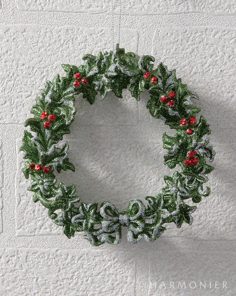 クリアーグリーンリーフミニリースオーナメント/グリーン｜クリスマス