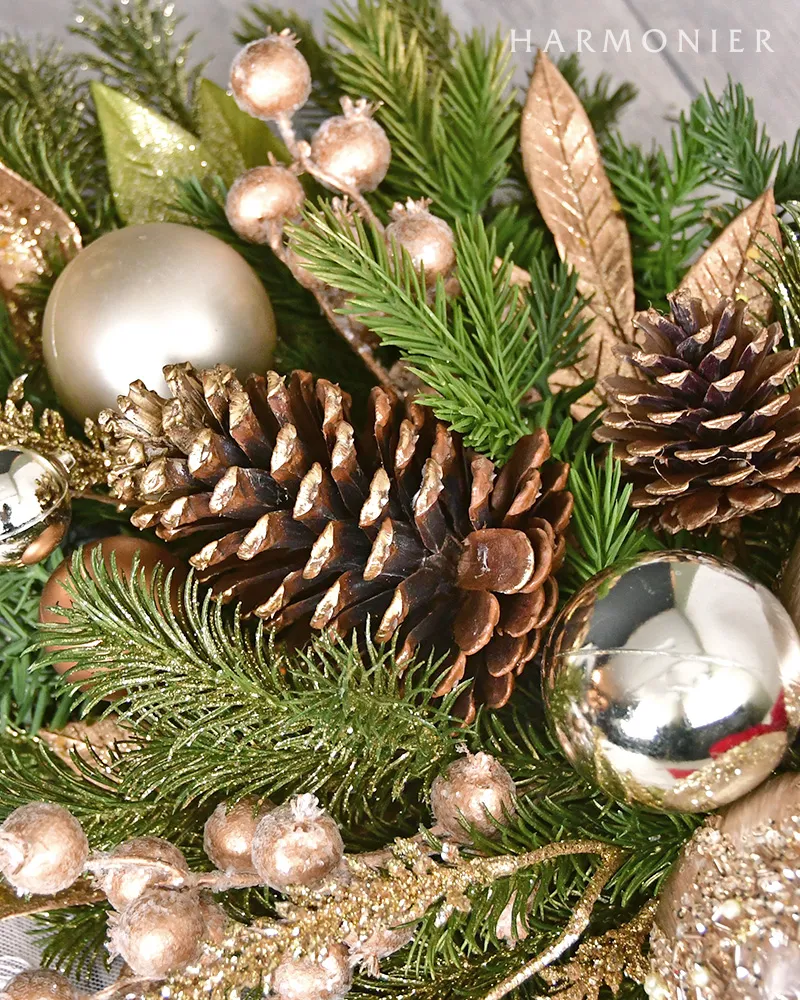 ゴールドボタニッククリスマススワッグ60cm｜クリスマス雑貨の通販