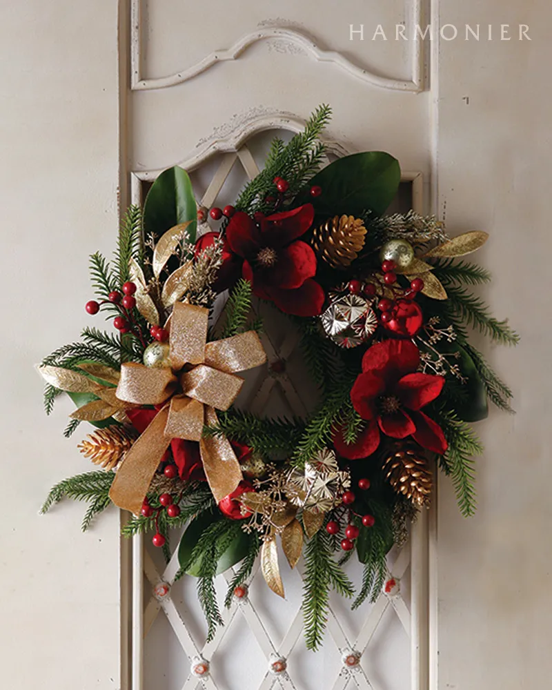 レッドマグノリアクリスマススワッグ60cm｜クリスマス雑貨の通販