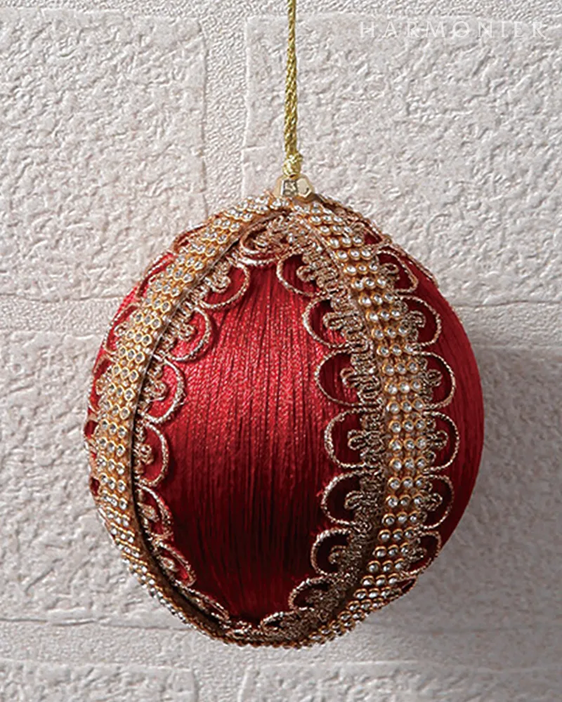 MRジュエルガラスオーナメント/ボール/レッド｜輸入雑貨の通販 | 輸入