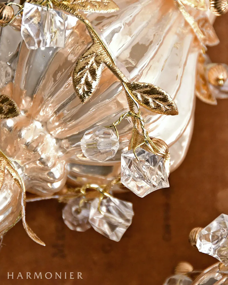 ビーズフィニアルガラスオーナメント/シャンパン（ロング/ショート