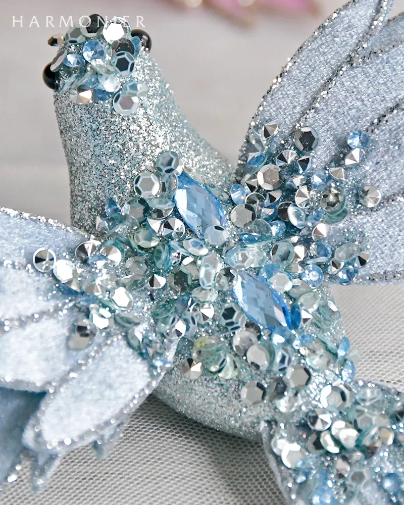 ベルベットハミングバードクリップ（ピンク/ブルー）｜クリスマス雑貨