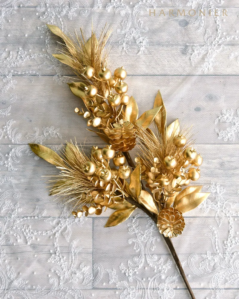 パールリーフハンギングオーナメント/ゴールド｜クリスマス雑貨の通販