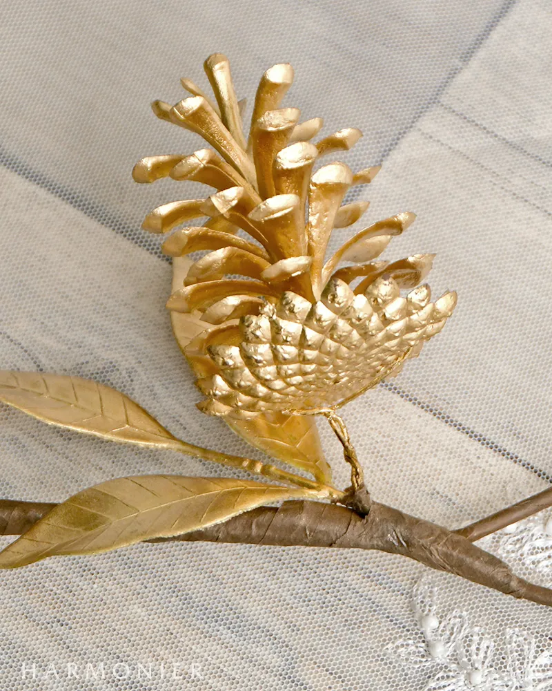 ゴールドボタニックガーランド90cm｜クリスマス雑貨の通販 ハルモニア