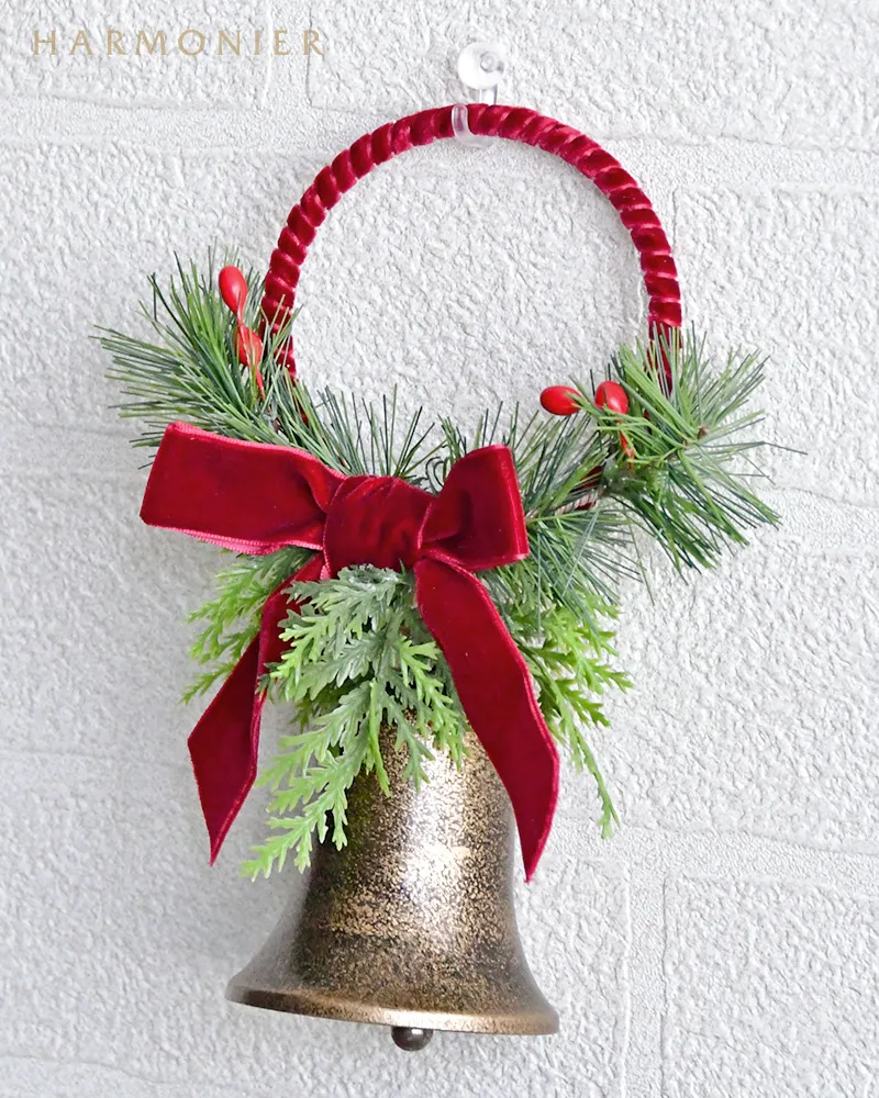 クリスマスリボンドアーベル（レッド/ブルー）｜クリスマス雑貨の通販