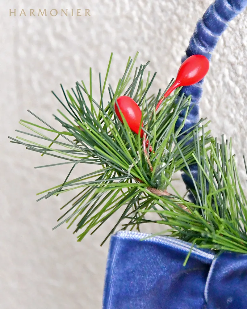 クリスマスリボンドアーベル（レッド/ブルー）｜クリスマス雑貨の通販