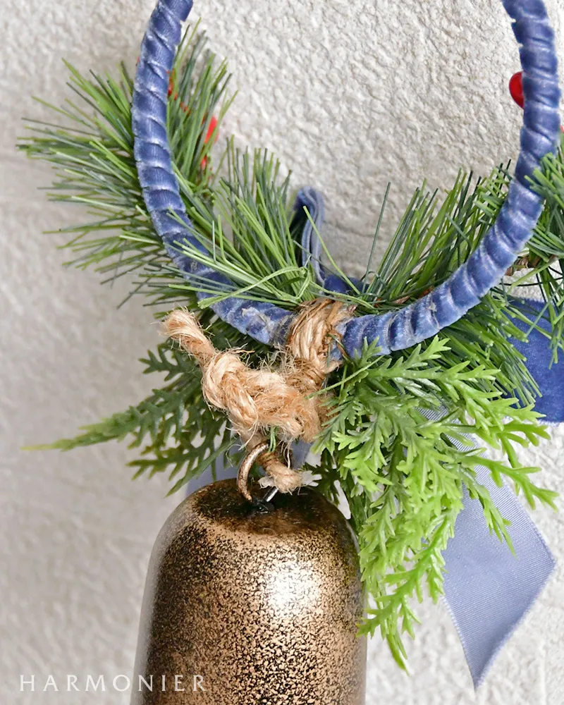 クリスマスリボンドアーベル（レッド/ブルー）｜クリスマス雑貨の通販
