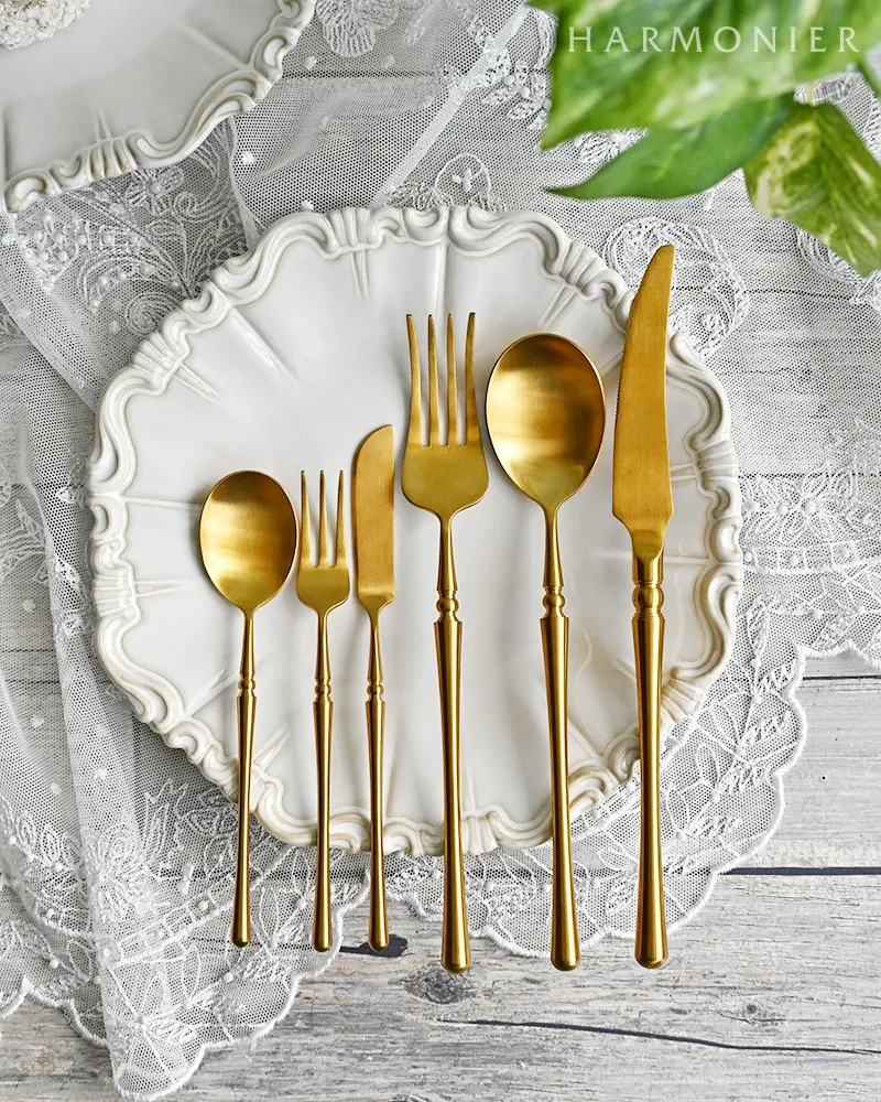 ティアラティースプーン/ゴールド ※ステンレス製カトラリー | 輸入雑貨