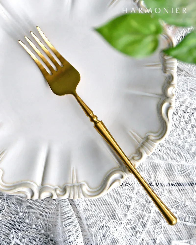 ティアラティーフォーク/ゴールド ※ステンレス製カトラリー | 輸入雑貨