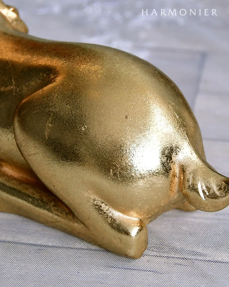 ハルモニア　ゴールドバロックトナカイオブジェ（シッティング） ゴールドバロックトナカイオブジェ｜クリスマス雑貨の通販 ハルモニア