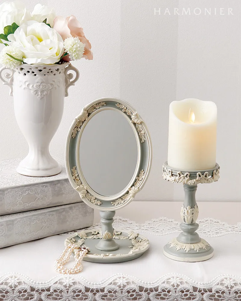 ベルサイユピラーキャンドルスタンド/グレー | 輸入雑貨・クリスマス