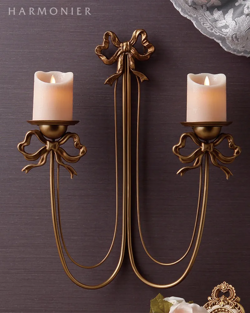 リボンメタルウォールキャンドルホルダー | 輸入雑貨の通販ハルモニア