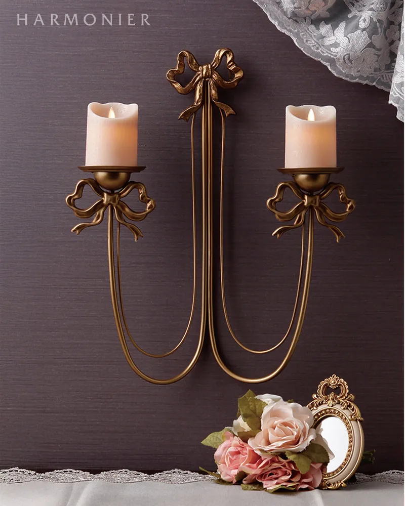 リボンメタルウォールキャンドルホルダー | 輸入雑貨の通販ハルモニア