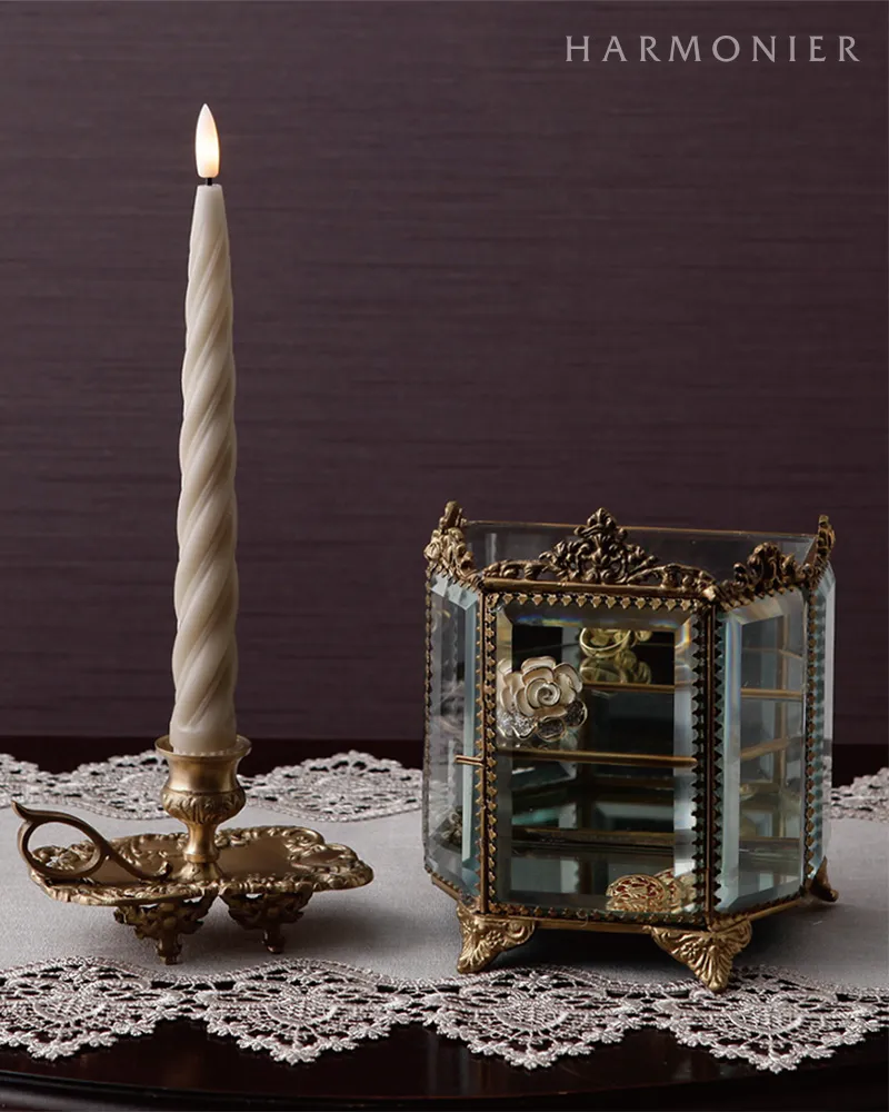 IANTHE】薔薇のキャンドルスタンド ペア シングルスタンド Ianthe