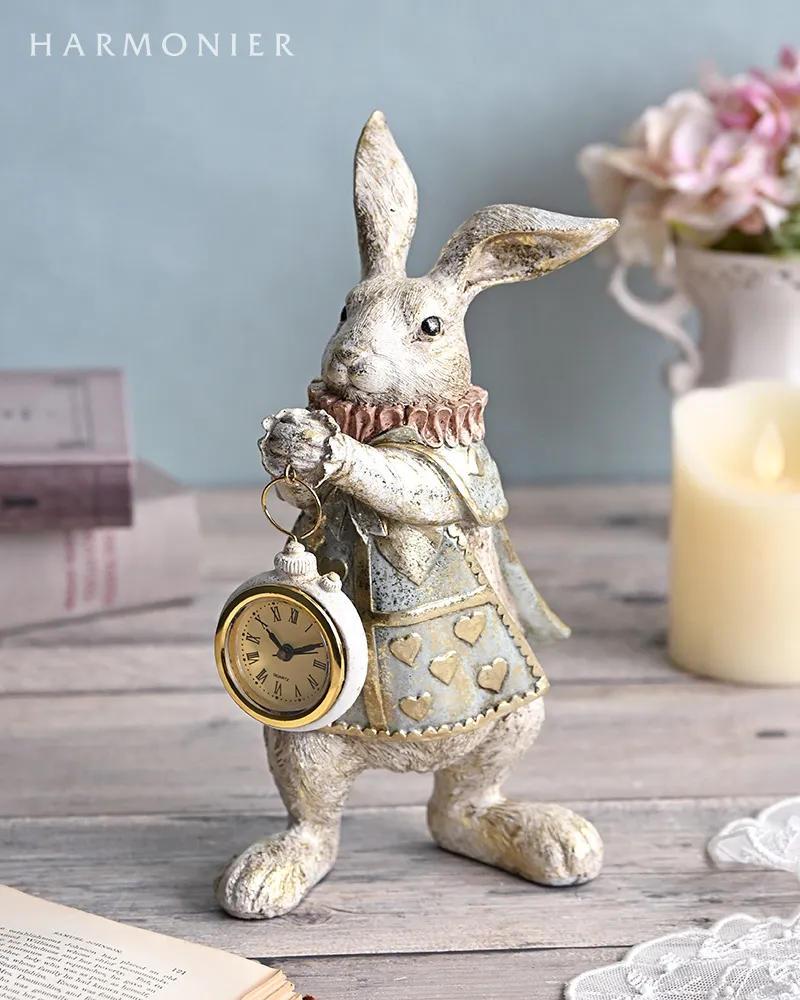 バロックラビットクロック/パステルピンク | 輸入雑貨の通販ハルモニア