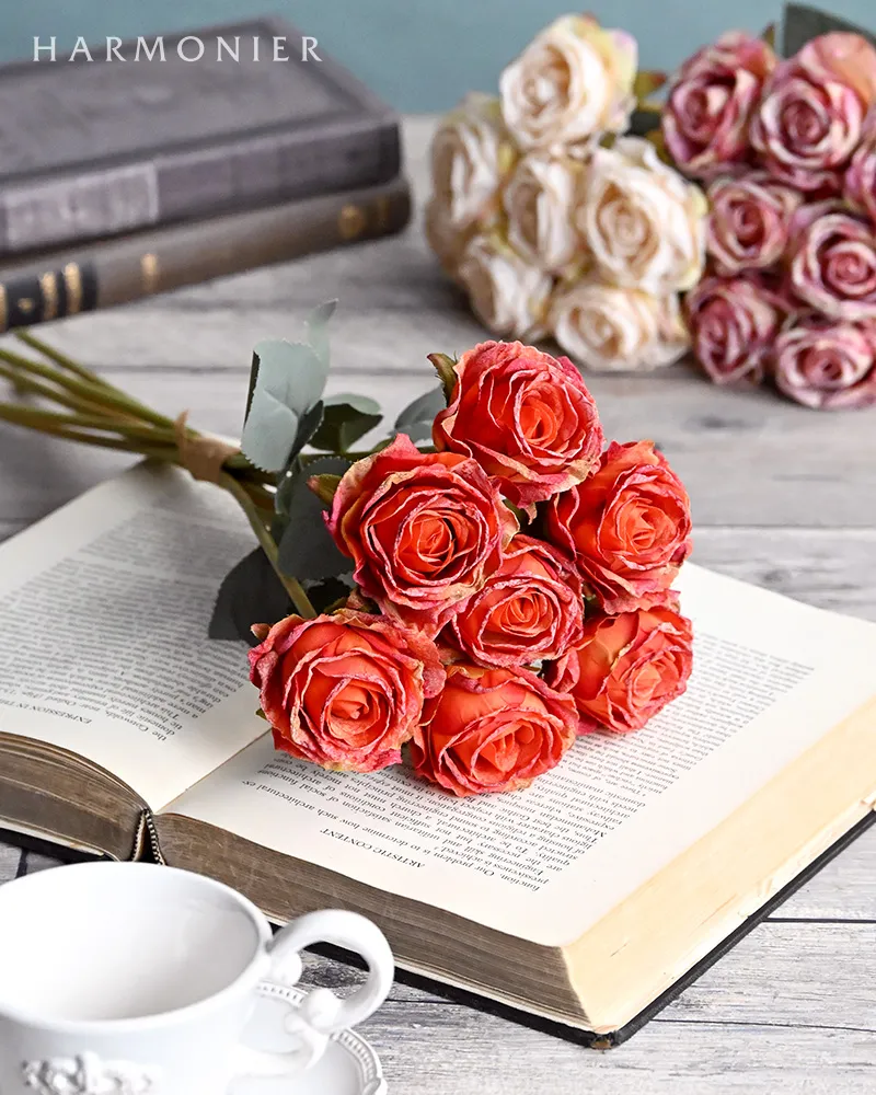 ブーケ・ブートニア MO MO クラシックローズブーケ/モーヴ（7本入り） | 輸入雑貨の通販