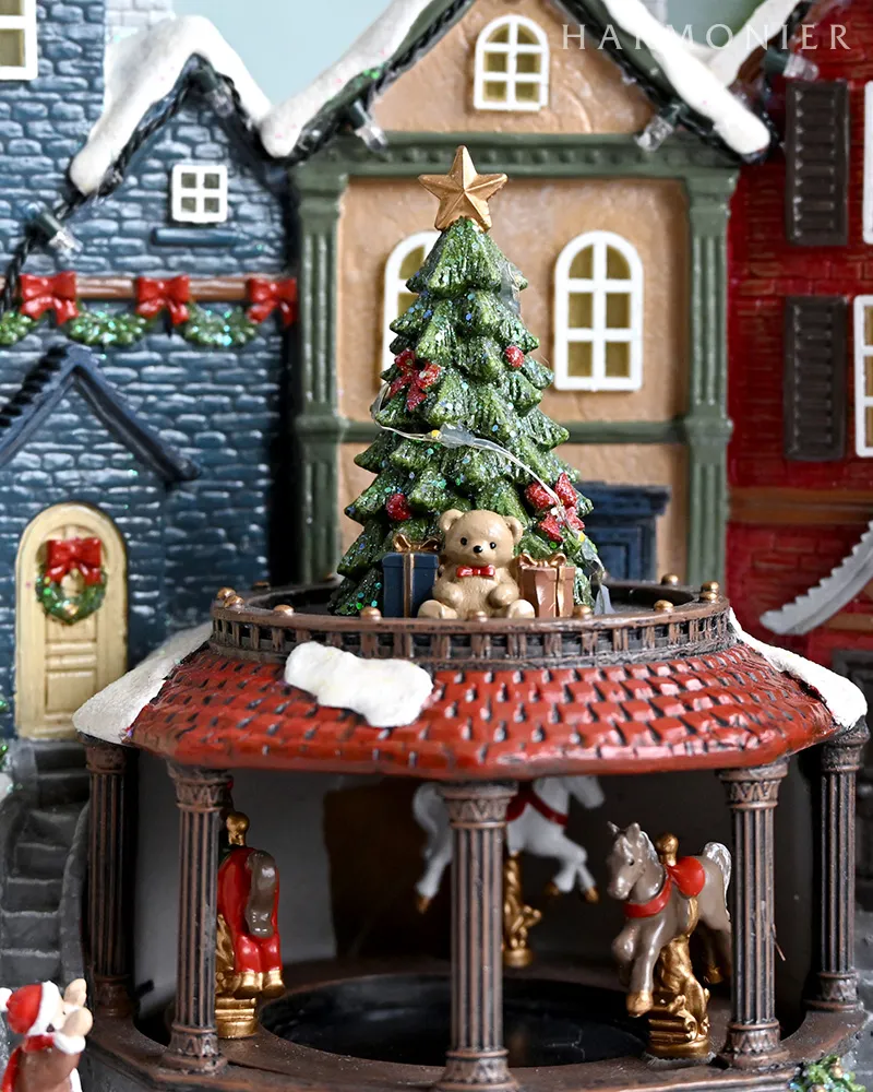 クリスマスライトハウス３点セットおまけ付き クリスマスライトハウス/ビレッジ※8曲メドレー/電池・USB(付属)仕様