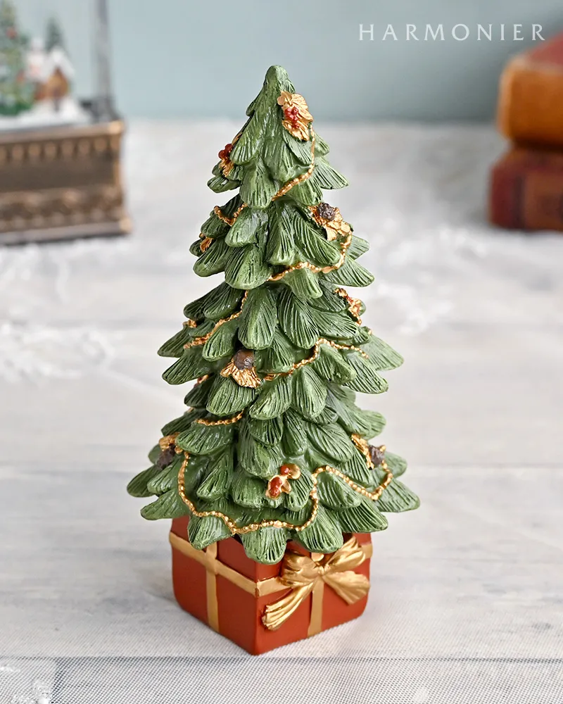 ビンテージギフトボックスツリーオブジェ｜クリスマスグッズ | 輸入
