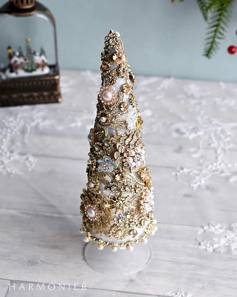 ビジューデコガラスツリーオブジェ31cm｜クリスマスグッズ | 輸入雑貨