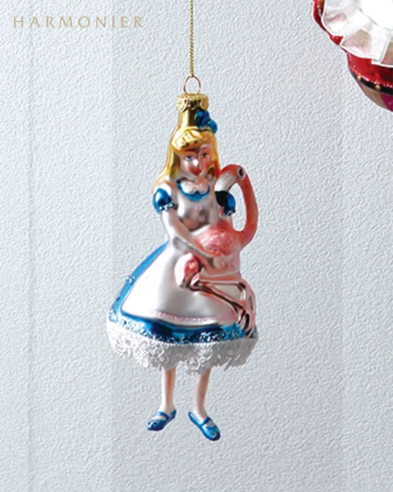 クリスマス　オーナメント ガラス　ガラスオーナメント　手描き　外国製　輸入　雑貨 ガラスオーナメント/アリス｜クリスマスグッズ | 輸入雑貨の通販