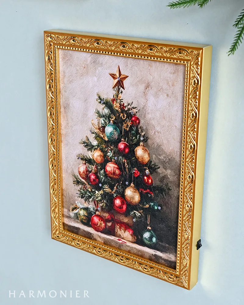 ハルモニア クリスマスツリー イラスト 壁飾り LED LEDアートフレーム/ツリー※電池式｜クリスマスグッズ | 輸入雑貨