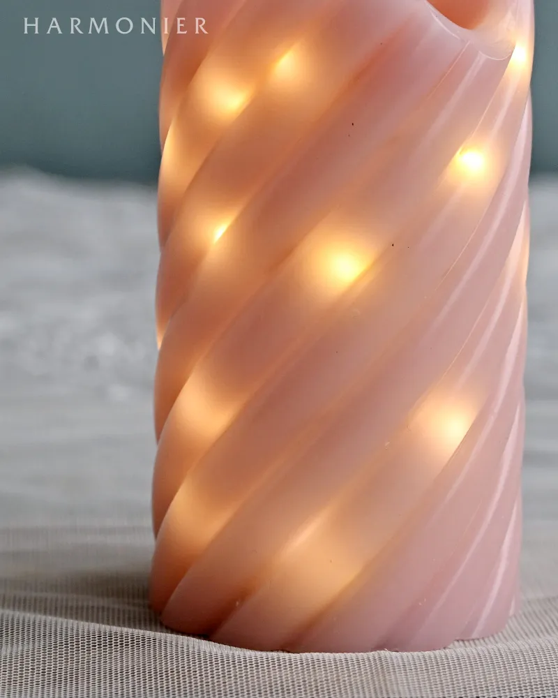 LEDトゥインクルキャンドル/ピンクL※単3電池式｜クリスマスグッズ