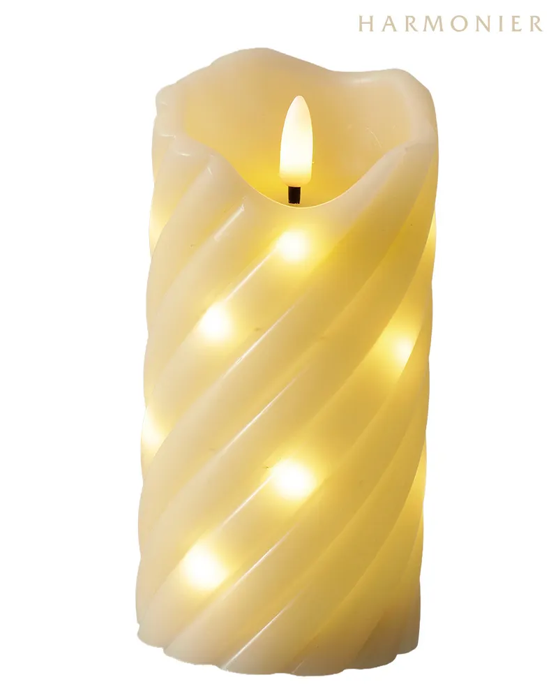 LEDトゥインクルキャンドル/クリームL※単3電池式｜クリスマスグッズ