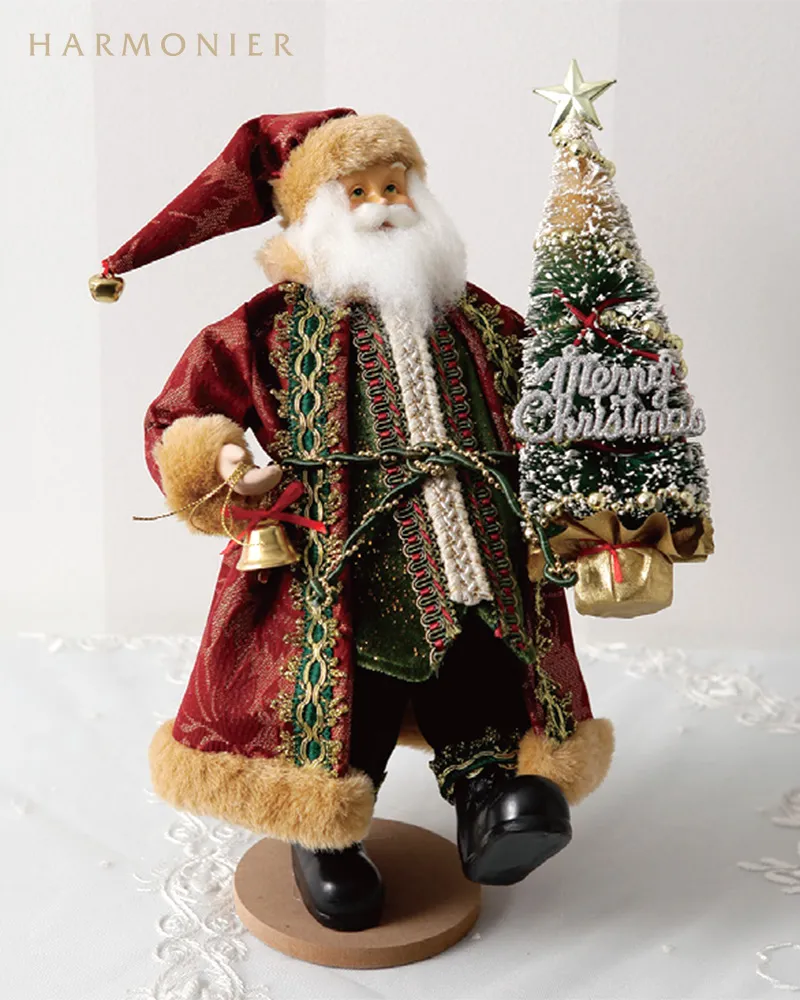 サンタクロースフィギュア/レッドコートツリー31cm｜クリスマスグッズ
