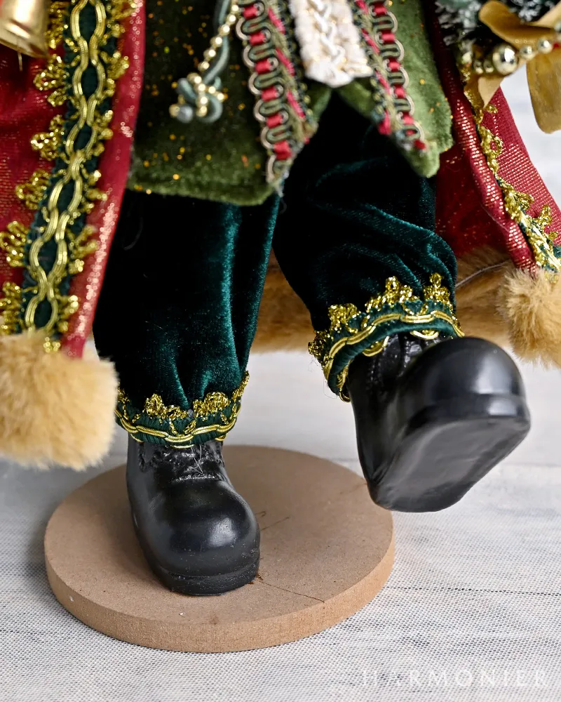 サンタクロースフィギュア/レッドコートツリー31cm｜クリスマスグッズ