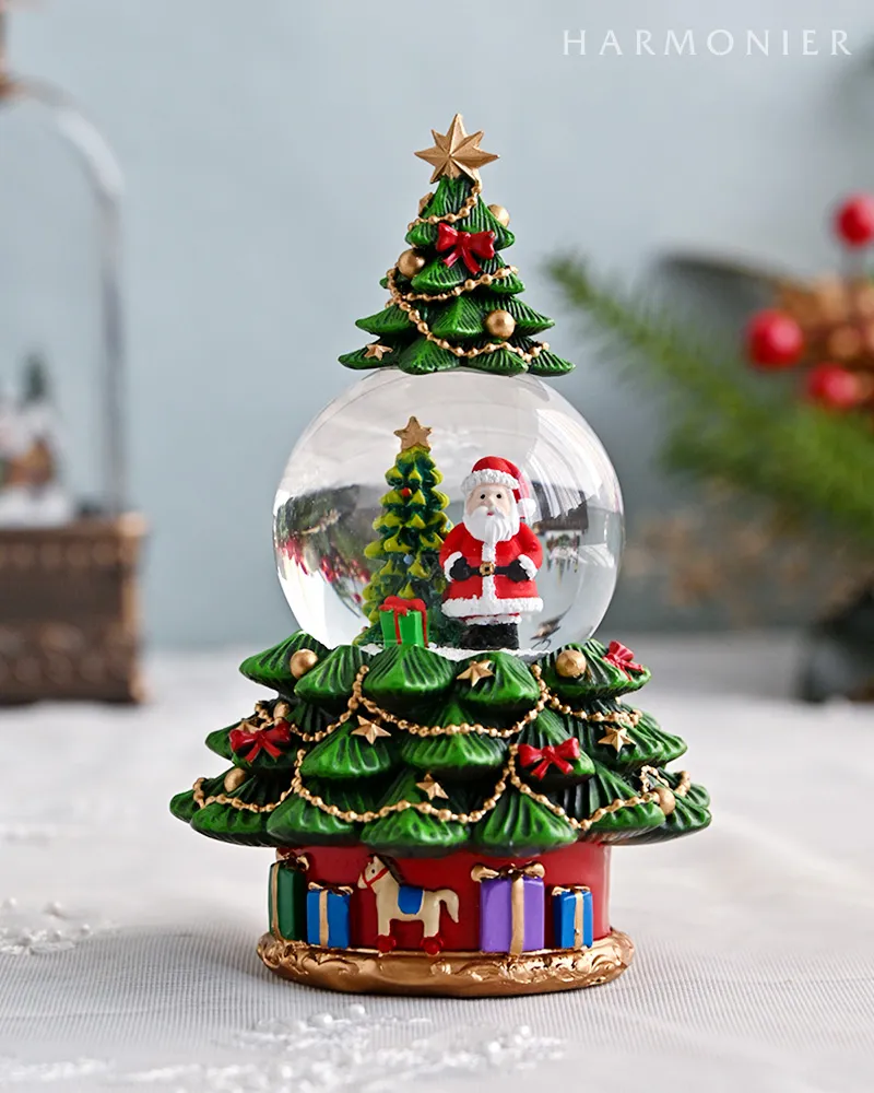 クリスマス　スノードーム　クリスマスオーナメント スノードーム/サンタイングリーンツリー｜クリスマスグッズ | 輸入雑貨