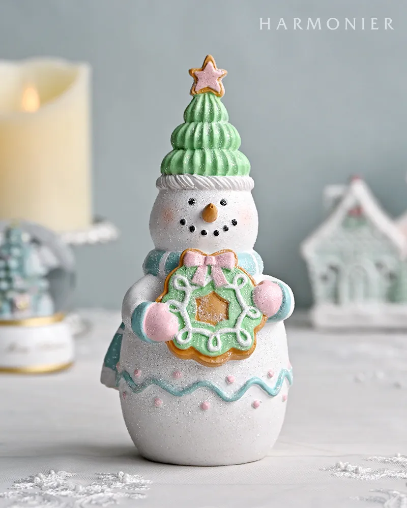 パステルケーキスノーマンオブジェ｜クリスマスグッズ | 輸入雑貨の