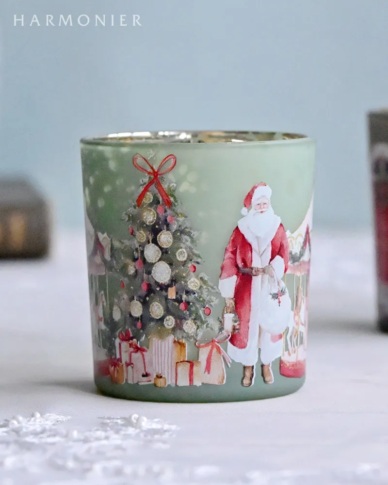 デコレーションガラスカップ（サンタ/ソルジャー）｜クリスマスグッズ