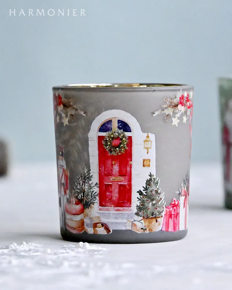 デコレーションガラスカップ（サンタ/ソルジャー）｜クリスマスグッズ
