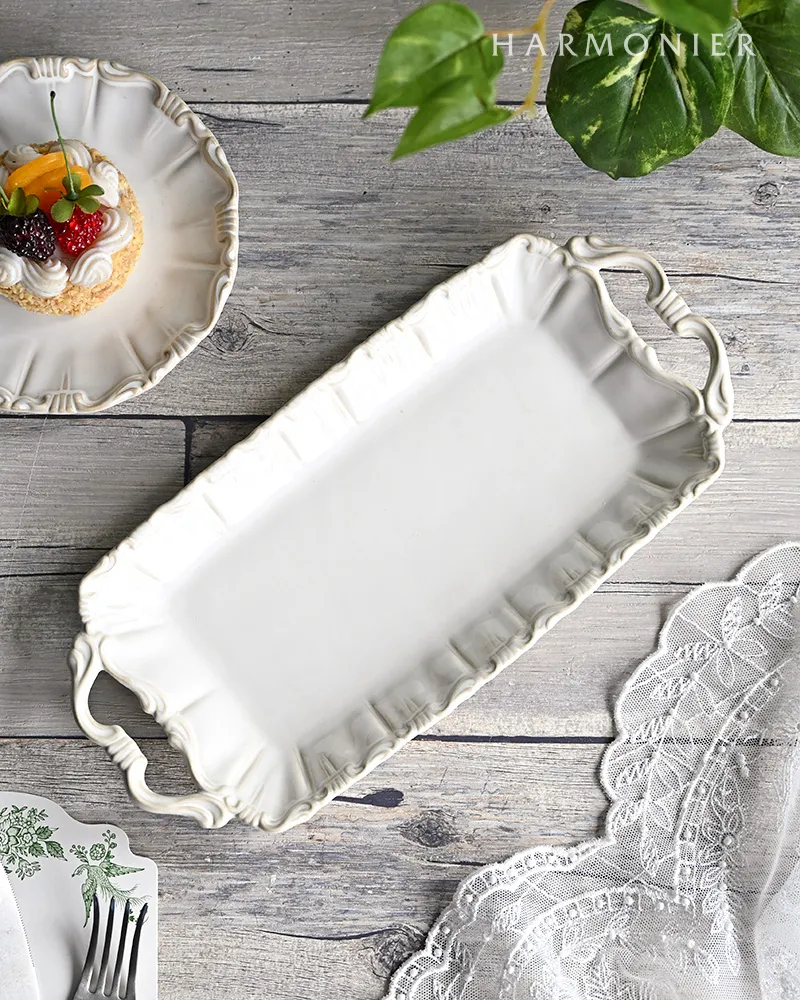 クリアレースガラスプレートS 22cm/トルコ製｜輸入食器・雑貨の通販