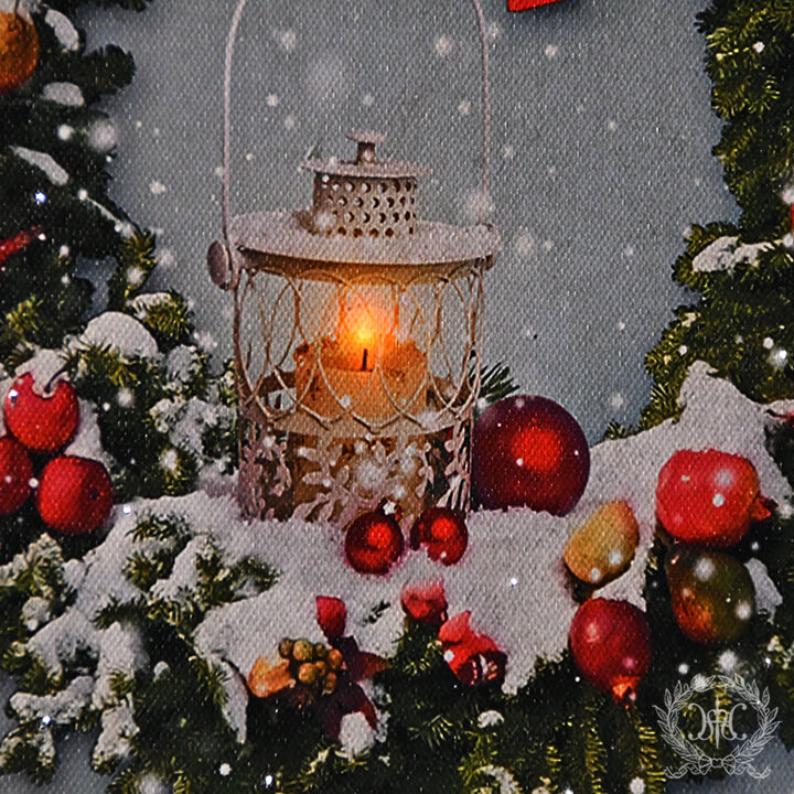 LEDウォールアートM/レッドリース｜クリスマス雑貨の通販 | ハルモニア web store（旧マテリ）