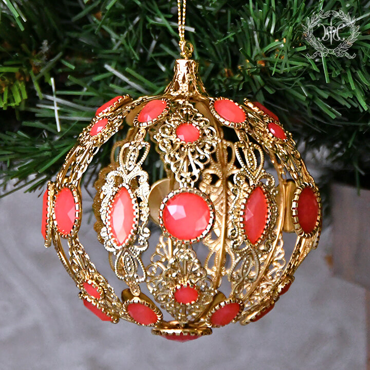 ピンクジュエルボールオーナメント クリスマス雑貨の通販 ハルモニア Web Store 旧マテリ