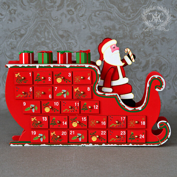 アドベントカレンダーBOX/サンタスレッジ｜クリスマス雑貨の通販