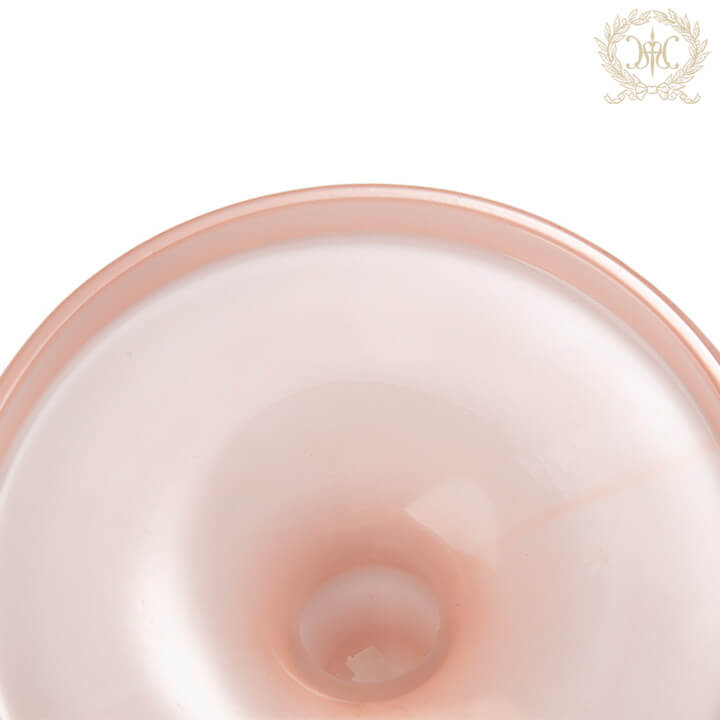 フロストガラスキャンドルホルダー/ピンク大小2個セット（R）