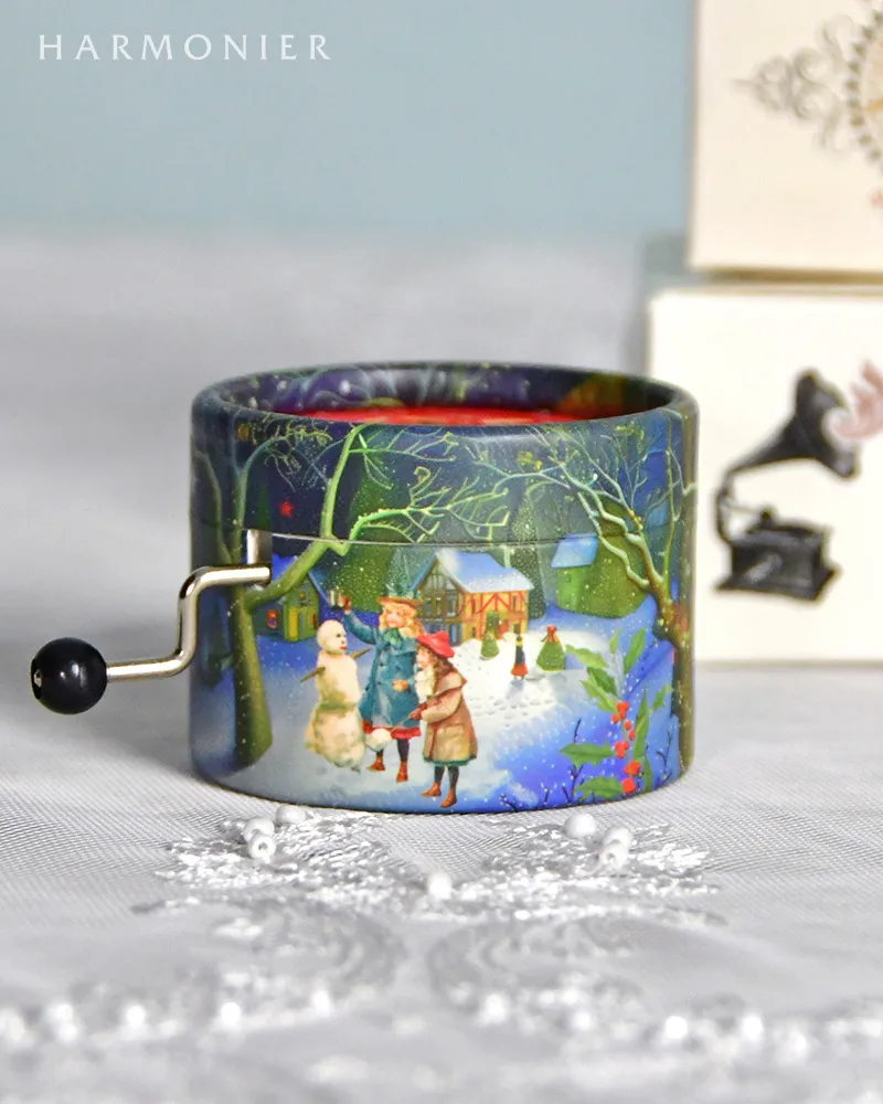 ドイツ製手巻きオルゴール/スノーマン｜クリスマス雑貨の通販