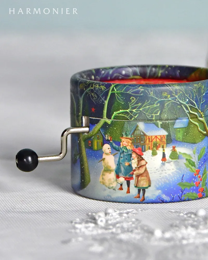 ドイツ製手巻きオルゴール/スノーマン｜クリスマス雑貨の通販