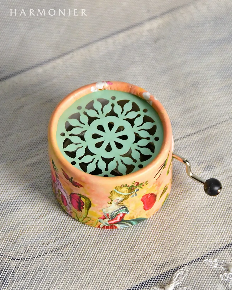 手巻きオルゴール イタリア製　アンティーク 曲が選べる・誕生日に人気】【EX218】50弁 ORPHEUS イタリア象嵌