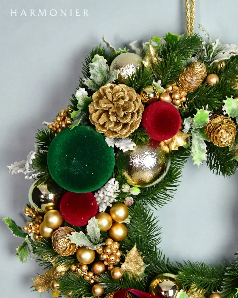 ハルモニア　アイシー　リース イタリア製リースデコール｜クリスマス雑貨の通販 ハルモニア web