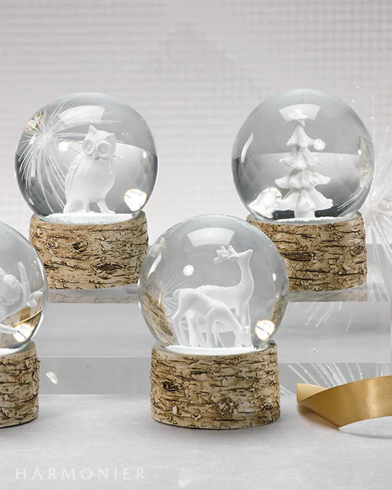 ホワイトディアースノードーム｜クリスマス雑貨の通販